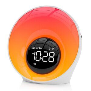 Wake Up Light Sunrise Alarm Clock - Sunrise Simulation & White Noise Machine wit